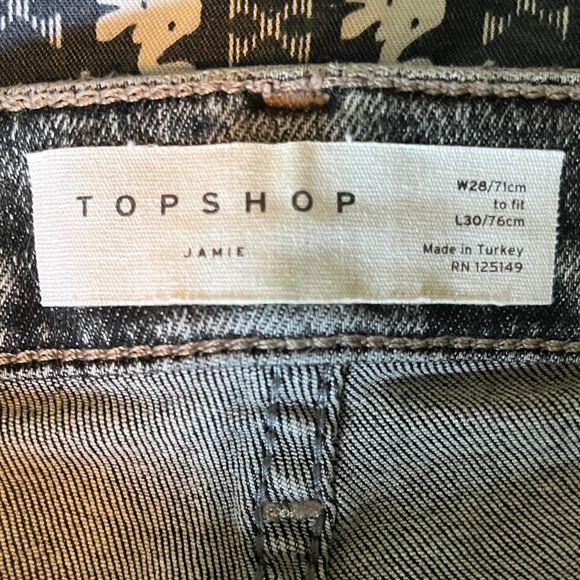 Topshop Jamie Stretchy Acid Wash Jean Preowned Size W28 L30 - Picture 8 of 9